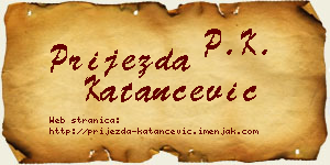 Prijezda Katančević vizit kartica